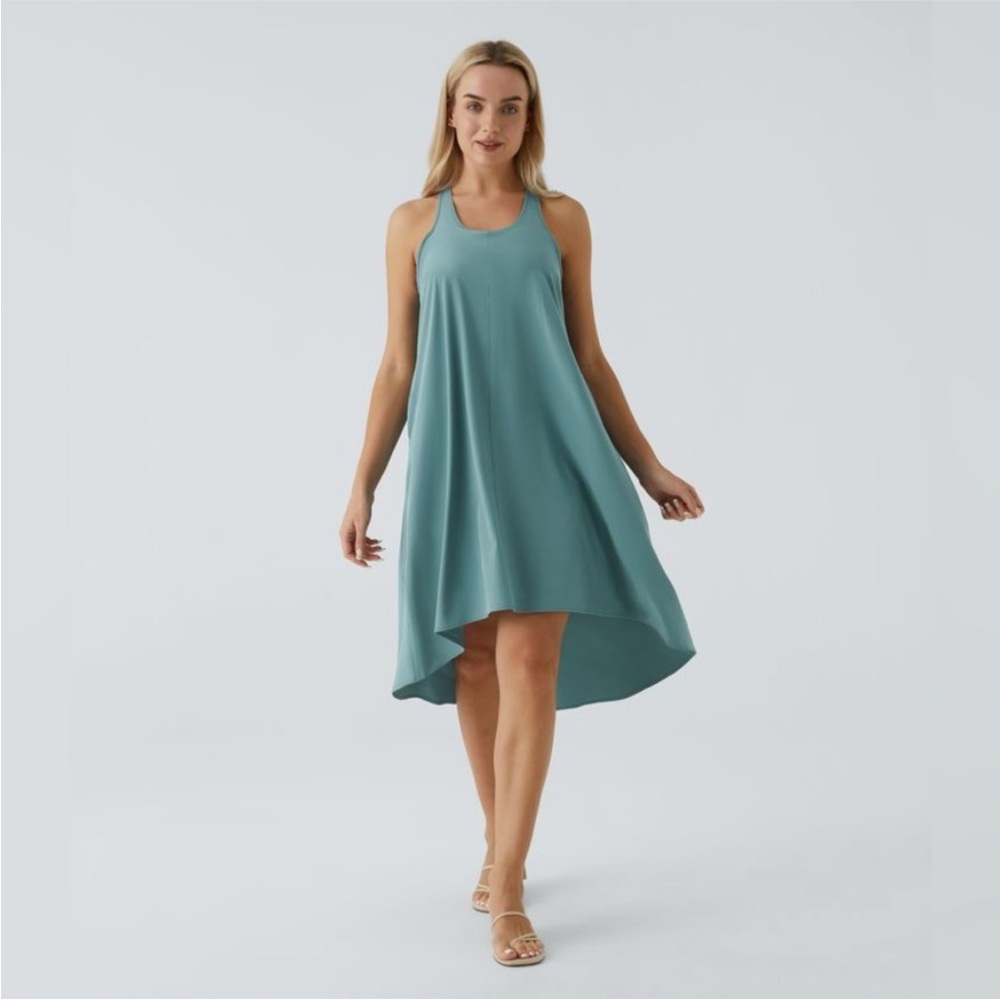 NWT Halara Breezeful RacerPocket High Low Flowy Midi Quick Dry Casual Dress - Picture 4 of 8